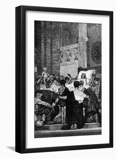 Death of St Genevieve-Jean-Paul Laurens-Framed Art Print