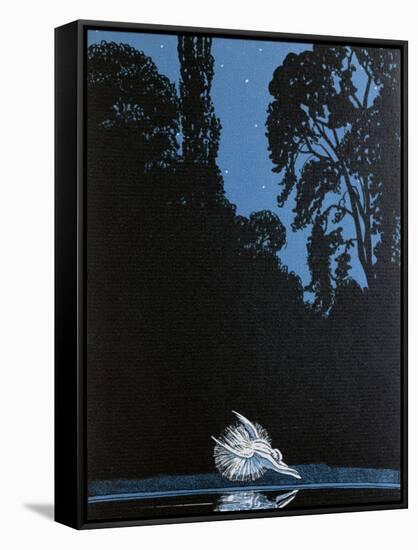 Death of Swan, Illustration, 'La Gazette du Bon Ton' inspired by Tchaikovsky's ballet 'Swan Lake'-null-Framed Stretched Canvas