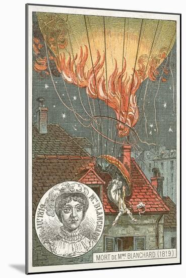Death of the Balloonist Sophie Blanchard, 1819-null-Mounted Giclee Print
