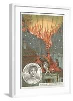 Death of the Balloonist Sophie Blanchard, 1819-null-Framed Giclee Print