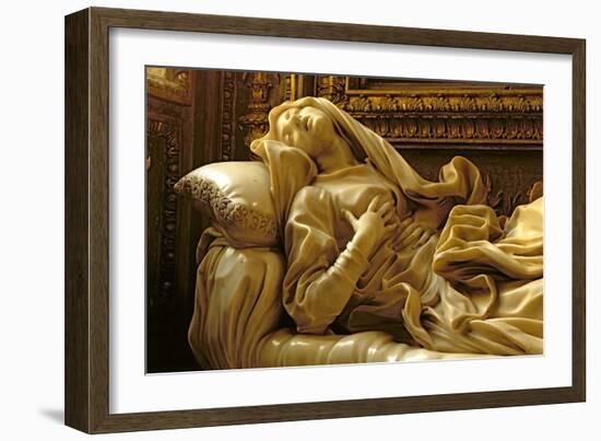 Death of the Blessed Ludovica Albertoni, from the Altieri Chapel, 1674-Giovanni Lorenzo Bernini-Framed Giclee Print