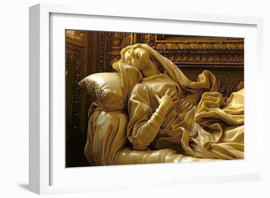 Death of the Blessed Ludovica Albertoni, from the Altieri Chapel, 1674-Giovanni Lorenzo Bernini-Framed Giclee Print