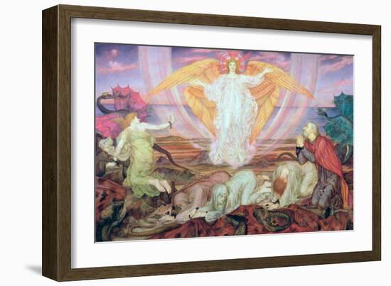 Death of the Dragon, 1914-Evelyn De Morgan-Framed Giclee Print