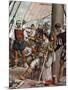 Death of the Navigator Lourenco De Almeida (Circa 1480-1508) at the Battle of Chaul, India 1508 (De-Tancredi Scarpelli-Mounted Giclee Print