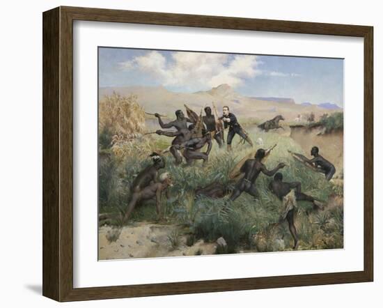 Death of the Prince Imperial in Zululand, 1 June 1879-Paul Joseph Jamin-Framed Giclee Print