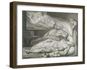Death of the Strong Wicked Man-William Blake-Framed Giclee Print