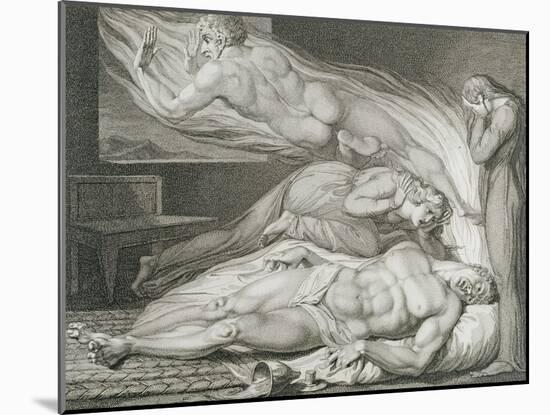 Death of the Strong Wicked Man-William Blake-Mounted Giclee Print