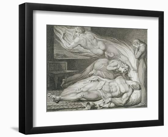 Death of the Strong Wicked Man-William Blake-Framed Giclee Print