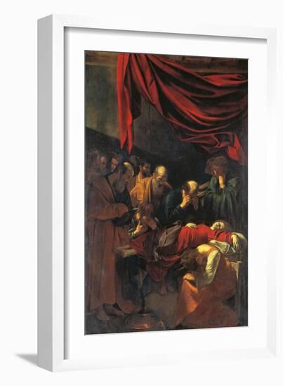 Death of the Virgin Mary-Caravaggio-Framed Art Print