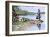 Death of Wampanoag Chief Wamsutta, or Alexander-null-Framed Giclee Print