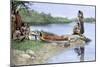 Death of Wampanoag Chief Wamsutta, or Alexander-null-Mounted Giclee Print