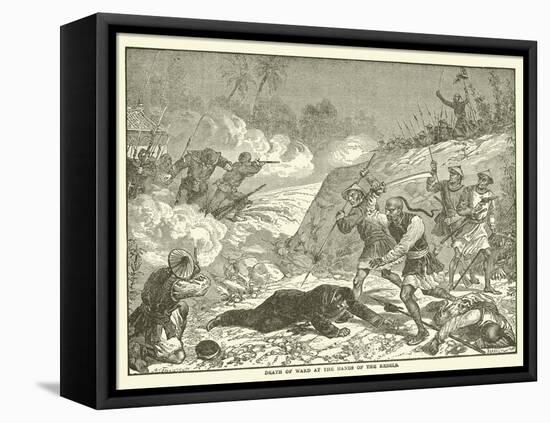 Death of Ward at the Hands of the Rebels-null-Framed Stretched Canvas