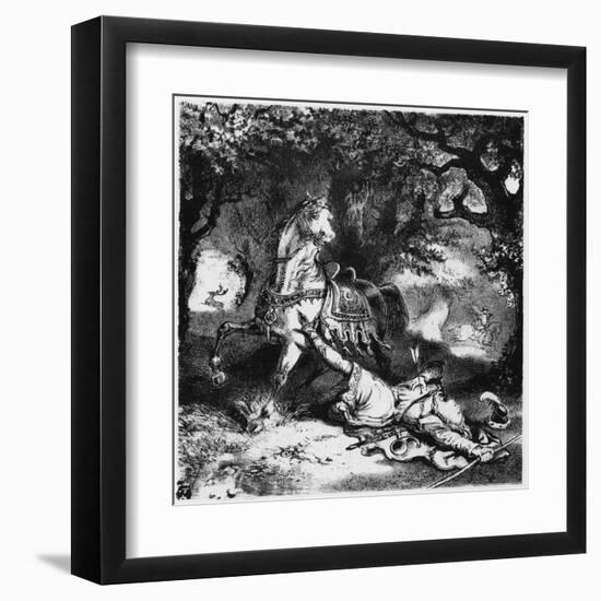 Death of William Rufus-null-Framed Art Print