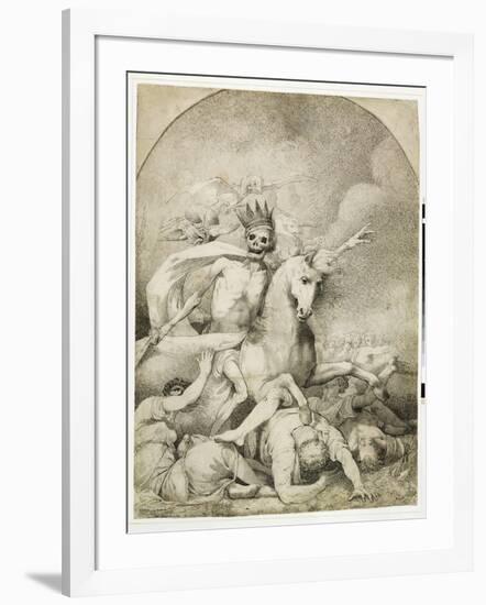 Death on a Pale Horse, C.1775 (Pen and Black Ink on Wove Paper)-John Hamilton Mortimer-Framed Giclee Print