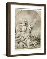 Death on a Pale Horse, C.1775 (Pen and Black Ink on Wove Paper)-John Hamilton Mortimer-Framed Giclee Print