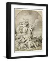 Death on a Pale Horse, C.1775 (Pen and Black Ink on Wove Paper)-John Hamilton Mortimer-Framed Giclee Print