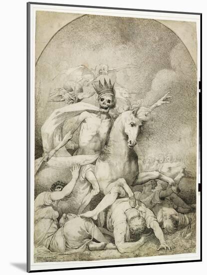 Death on a Pale Horse, C.1775 (Pen and Black Ink on Wove Paper)-John Hamilton Mortimer-Mounted Giclee Print