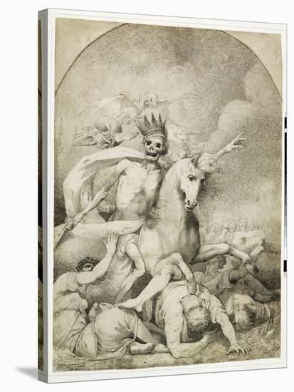 Death on a Pale Horse, C.1775 (Pen and Black Ink on Wove Paper)-John Hamilton Mortimer-Stretched Canvas