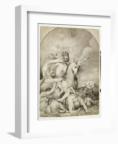 Death on a Pale Horse, C.1775 (Pen and Black Ink on Wove Paper)-John Hamilton Mortimer-Framed Giclee Print