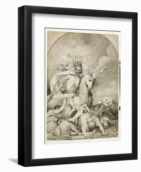 Death on a Pale Horse, C.1775 (Pen and Black Ink on Wove Paper)-John Hamilton Mortimer-Framed Premium Giclee Print