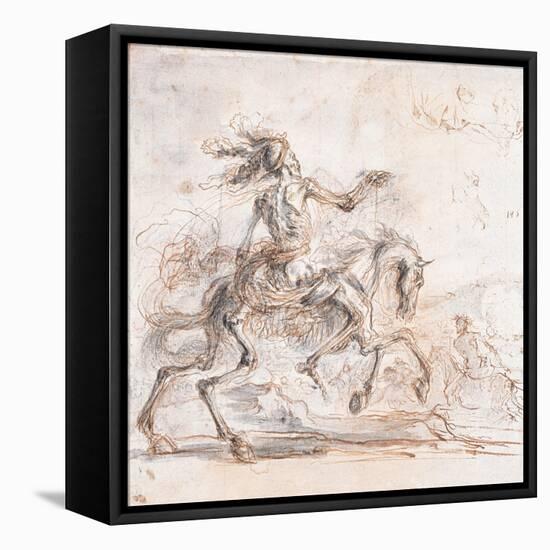 Death on the Battlefield-Stefano Della Bella-Framed Stretched Canvas