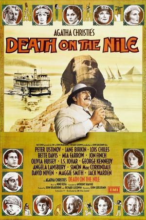 Agatha Christie's DEATH ON THE NILE movie big POSTER 27x41 Peter Ustinov 1978 