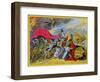 Death or Liberty! Or, Britannia and the Virtues of the Constitution in Danger of Violation-George Cruikshank-Framed Giclee Print