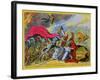 Death or Liberty! Or, Britannia and the Virtues of the Constitution in Danger of Violation-George Cruikshank-Framed Giclee Print