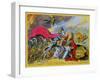 Death or Liberty! Or, Britannia and the Virtues of the Constitution in Danger of Violation-George Cruikshank-Framed Giclee Print