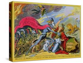 Death or Liberty! Or, Britannia and the Virtues of the Constitution in Danger of Violation-George Cruikshank-Stretched Canvas