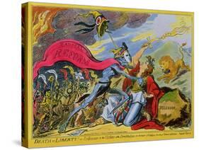 Death or Liberty! Or, Britannia and the Virtues of the Constitution in Danger of Violation-George Cruikshank-Stretched Canvas