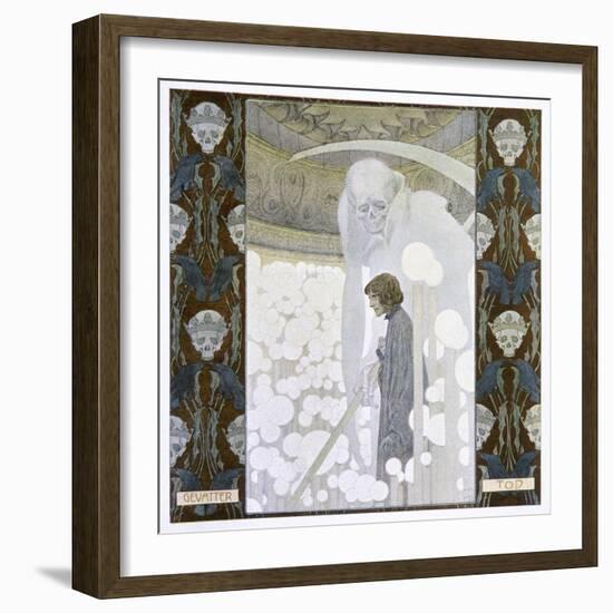 Death Personified as the Grim Reaper-Heinrich Lefler-Framed Photographic Print