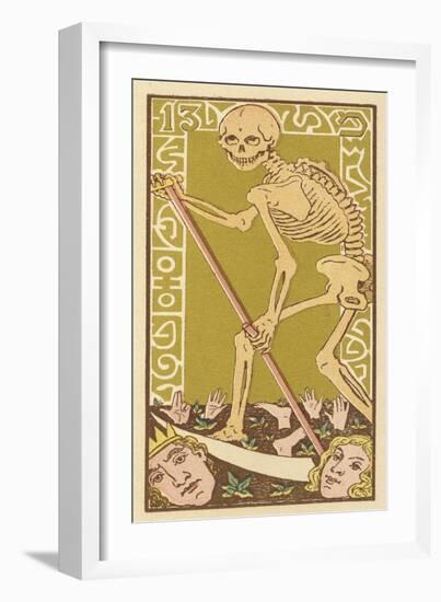 Death Personified on a Tarot Card-null-Framed Art Print