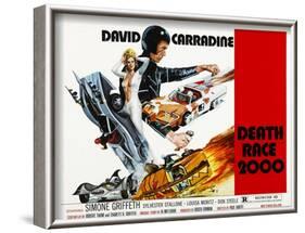 Death Race 2000, Simone Griffeth, David Carradine, 1975-null-Framed Art Print