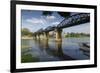 Death Railway Bridge, Bridge over River Kwai, Kanchanaburi, Thailand, Southeast Asia, Asia-Frank Fell-Framed Photographic Print