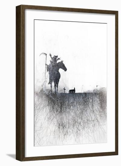 Death rides a horse-Alex Cherry-Framed Art Print