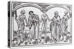 Death Taking the Monk and the Abbot, from the Danse Macabre, published Paris, 1485-Guy Marchant-Stretched Canvas