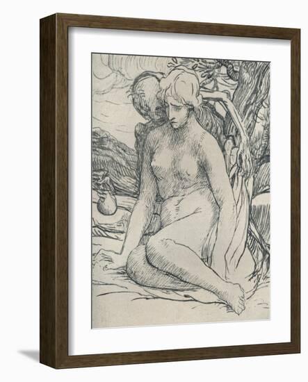 'Death the Wooer', c1895, (1923)-Alphonse Legros-Framed Giclee Print