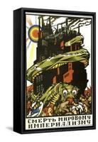 Death to World Imperialism, Poster, 1919-Dmitriy Stakhievich Moor-Framed Stretched Canvas