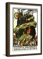 Death to World Imperialism, Poster, 1919-Dmitriy Stakhievich Moor-Framed Giclee Print