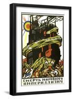 Death to World Imperialism, Poster, 1919-Dmitriy Stakhievich Moor-Framed Giclee Print