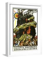 Death to World Imperialism, Poster, 1919-Dmitriy Stakhievich Moor-Framed Giclee Print