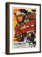 Death Valley Gunfighter, Top: Allan 'Rocky' Lane, Bottom: Allan 'Rocky' Lane, Black Jack, 1949-null-Framed Art Print