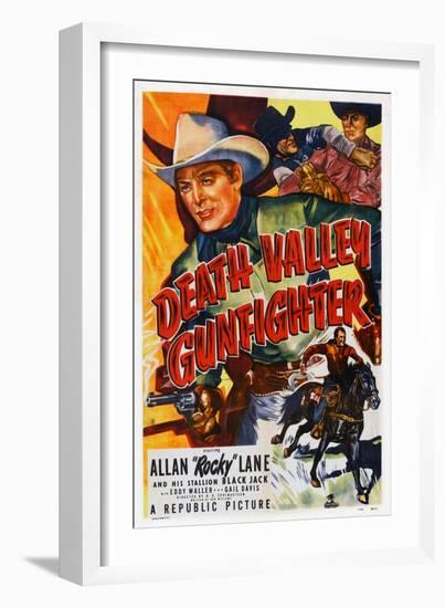 Death Valley Gunfighter, Top: Allan 'Rocky' Lane, Bottom: Allan 'Rocky' Lane, Black Jack, 1949-null-Framed Art Print