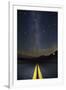 Death Valley Highway at Night-Jon Hicks-Framed Premium Photographic Print