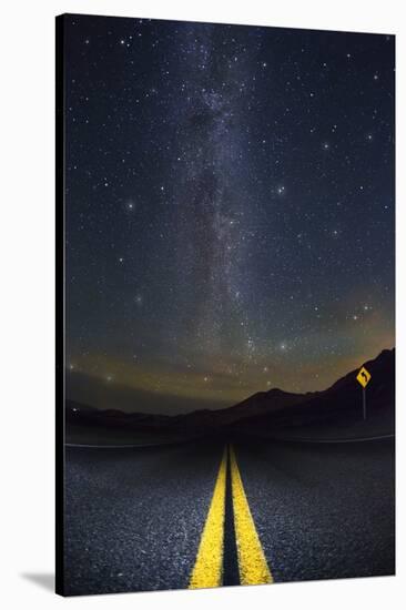 Death Valley Highway at Night-Jon Hicks-Stretched Canvas