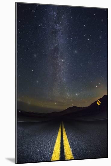 Death Valley Highway at Night-Jon Hicks-Mounted Photographic Print