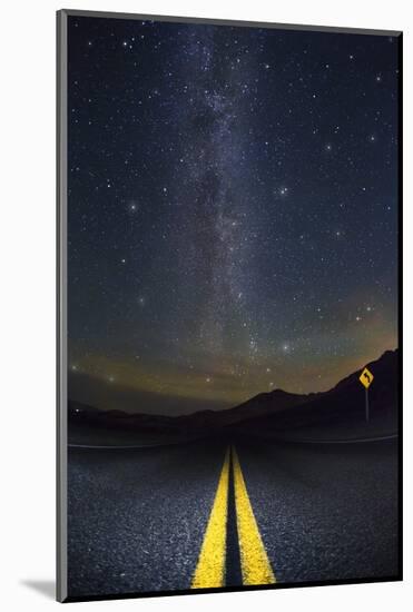 Death Valley Highway at Night-Jon Hicks-Mounted Photographic Print