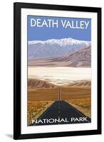 Death Valley National Park, California, Highway Scene-Lantern Press-Framed Art Print