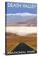 Death Valley National Park, California, Highway Scene-Lantern Press-Stretched Canvas